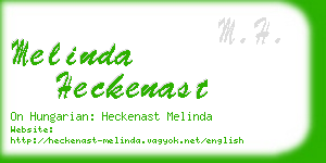 melinda heckenast business card